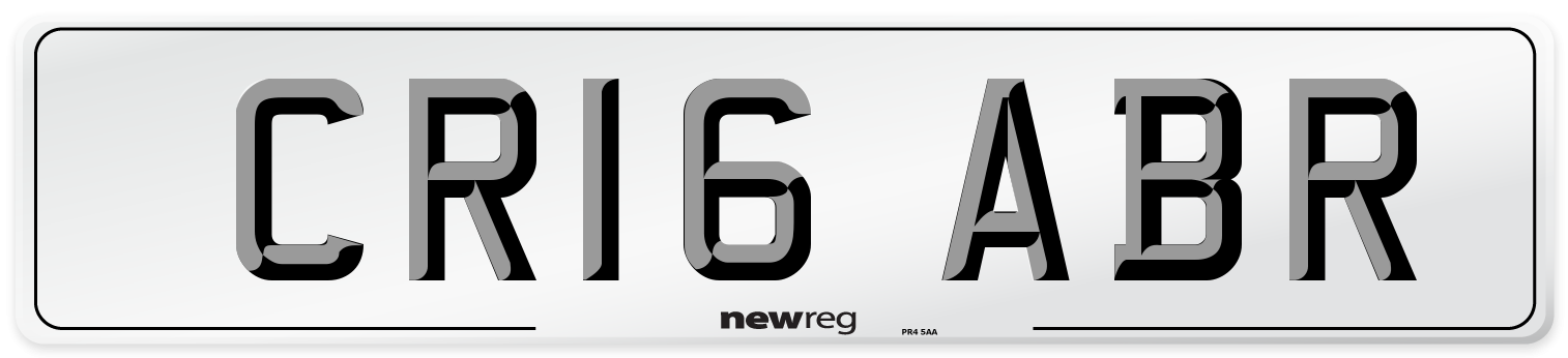 CR16 ABR Number Plate from New Reg